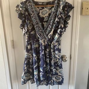 Blue Floral Summer Dress